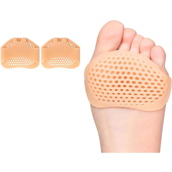 Branturi Pentru Metatarsiene, Separator Corectie Pozitie Degete Picior, Respirabil, Reutilizabil, Impotriva alunecarii, Reducerea socurilor, Silicon, Culoarea pielii