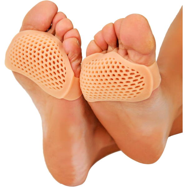 Branturi Pentru Metatarsiene, Separator Corectie Pozitie Degete Picior, Respirabil, Reutilizabil, Impotriva alunecarii, Reducerea socurilor, Silicon, Culoarea pielii
