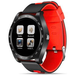 SmartWatch cu slot SIM, Camera, Bluetooth, Agenda Telefonica, Rosu