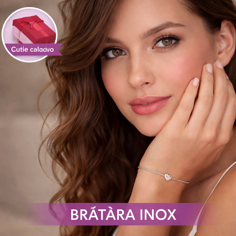 SMARTECH Bratara Inox Always in my Heart, Argintiu