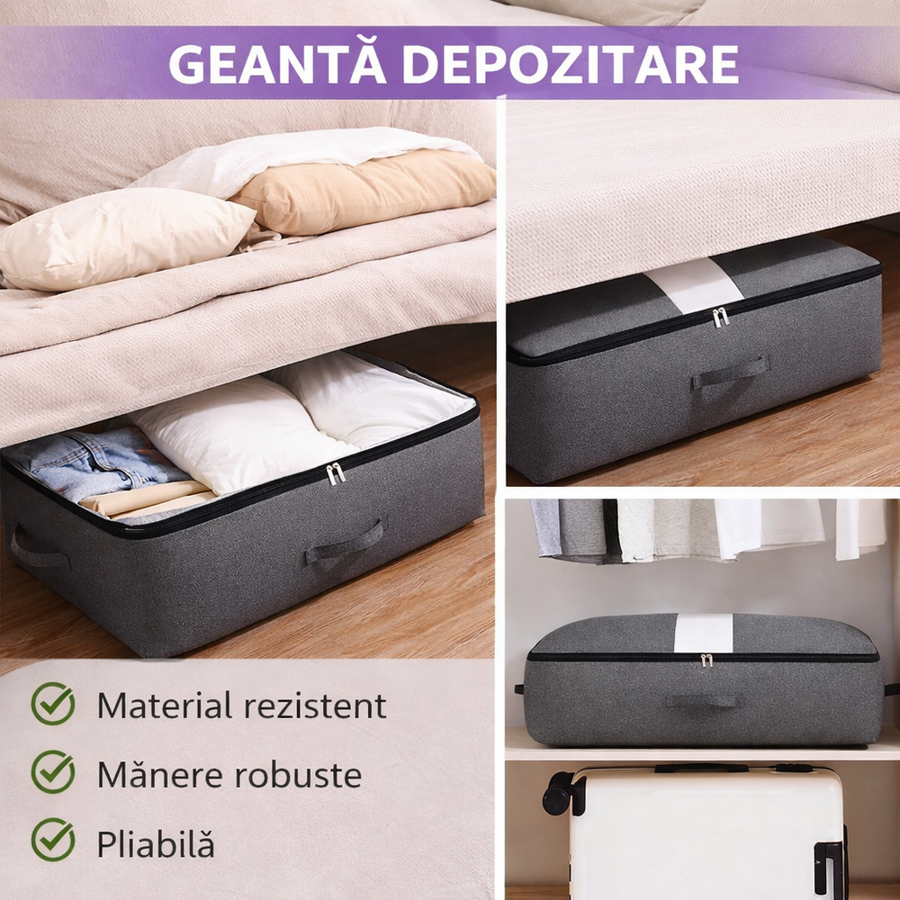 SMARTECH Geanta de depozitare si organizare pentru perne, pilote, haine