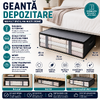 Geanta depozitare haine sub pat, Inchidere cu fermoar, Rezistent la praf si umiditate, Durabil, Respirabil, Usor de pliat si curatat, 60*45*15cm, Negru