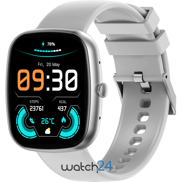 SmartWatch cu 3 Curele: Gri, Rose, Negru, Calculator, Moduri Sport, Calorii, Apel Bluetooth, Alarma, Ciclu Menstrual, Monitorzare Ritm Cardiac, Nivel Oxigen, Tensiune Arteriala S714