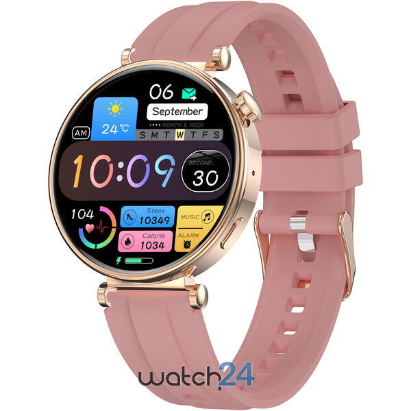 SmartWatch cu 2 Curele, Apel Bluetooth, Monitorizare Somn, Calorii, Moduri Sport, Ciclu Menstrual, Distanta Parcursa, Ritm Cardiac, Nivel Oxigen, Tensiune Arteriala, Numar SOS, Calculator S722