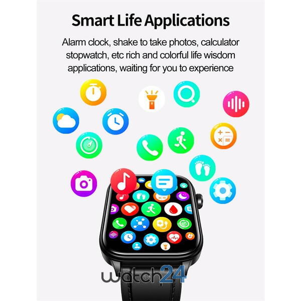 SmartWatch cu Apel Bluetooth, Glucometru, Analiza Impedantei Bioelectrice, EKG, HRV, Temperatura Corporala, Ritm Cardiac, Nivel Oxigen, Tensiune Arteriala S725