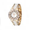 Ceas dama Yves Camani Sienne White/Gold, Ceramica/Inox, Geam Safir