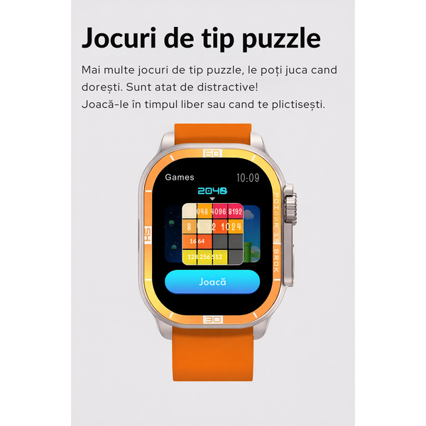 SmartWatch cu Apel Bluetooth, Meniu RO, Moduri Sport, Calorii, Distanta, Pasi, Ritm Cardiac, Nivel Oxigen, Tensiune Arteriala, Alarma, Calculator, Calendar S739