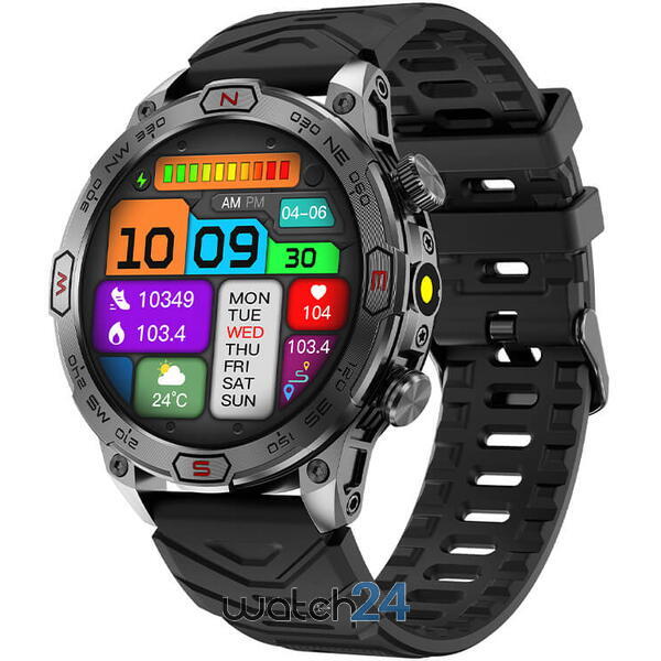 SmartWatch cu Apel Bluetooth, Primire/Efectuare Apeluri, Barometru, Busola, Altimetru, Moduri Sport, Distanta, Calorii, Ritm Cardiac, Nivel Oxigen, Tensiune Arteriala, Vreme S745