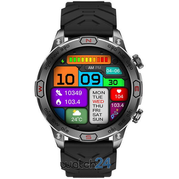 SmartWatch cu Apel Bluetooth, Primire/Efectuare Apeluri, Barometru, Busola, Altimetru, Moduri Sport, Distanta, Calorii, Ritm Cardiac, Nivel Oxigen, Tensiune Arteriala, Vreme S745