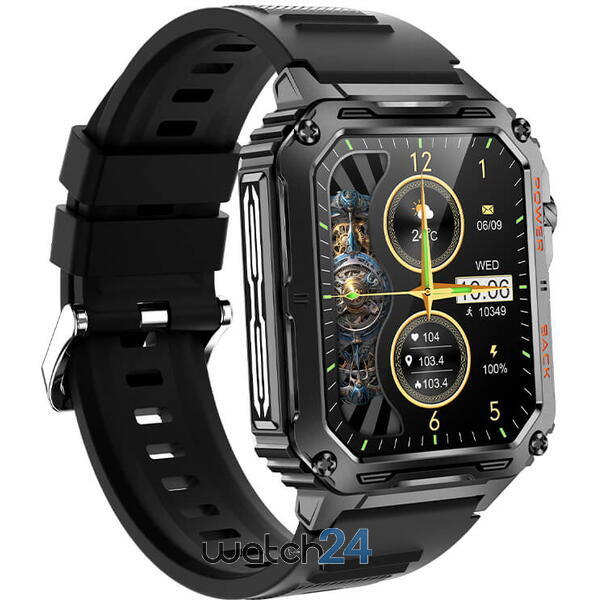 SmartWatch cu Apel Bluetooth, LED Luminous Effect, Meniu RO,  Calculator, Calendar, Notificari, Alarma, Moduri Sport, Calorii, Ritm Cardiac, Nivel Oxigen, Tensiune Arteriala, Antrenament Respiratoriu, Monitorizare Somn, Vreme S751