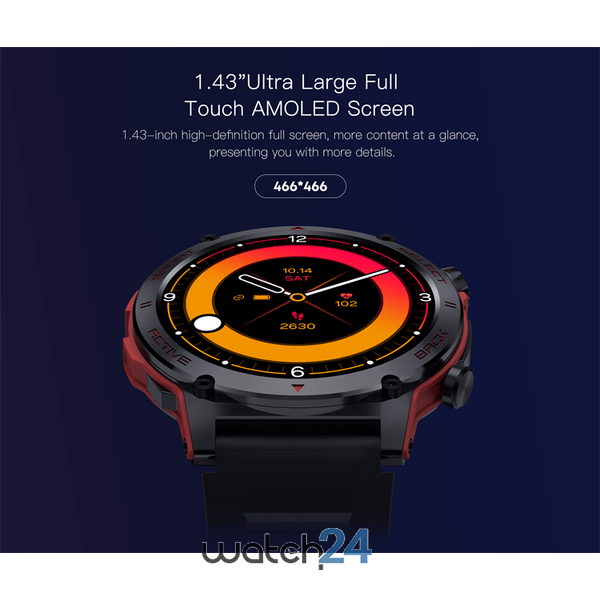 SmartWatch cu Apel Bluetooth, Primire/Efectuare Apeluri, Notificari Social Media, Afisaj Vreme, Monitorizare Somn, Ritm Cardiac, Nivel Oxigen, Tensiune Arteriala, Moduri Sport, Calorii, Distanta S753