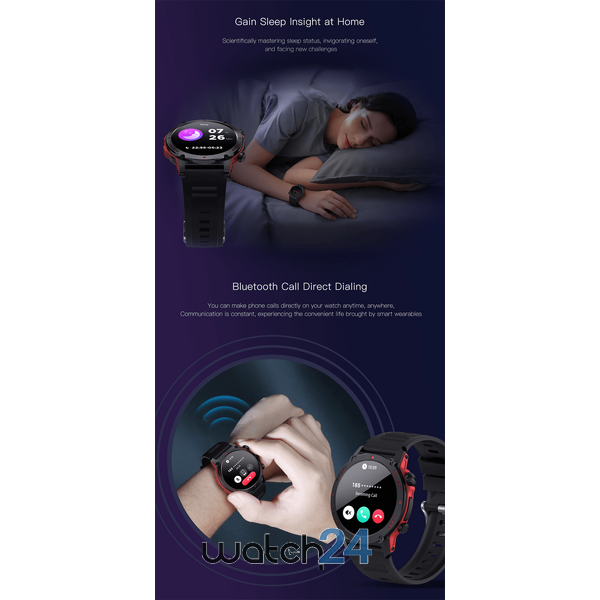 SmartWatch cu Apel Bluetooth, Primire/Efectuare Apeluri, Notificari Social Media, Afisaj Vreme, Monitorizare Somn, Ritm Cardiac, Nivel Oxigen, Tensiune Arteriala, Moduri Sport, Calorii, Distanta S753