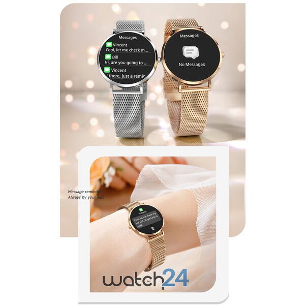 SmartWatch cu Meniu RO, Moduri Sport, Calorii, Calendar Menstrual, Afisaj Vreme, Calculator, Jocuri, Nivel de Stres, Ritm Cardiac, Nivel Oxigen, Tensiune Arteriala S761