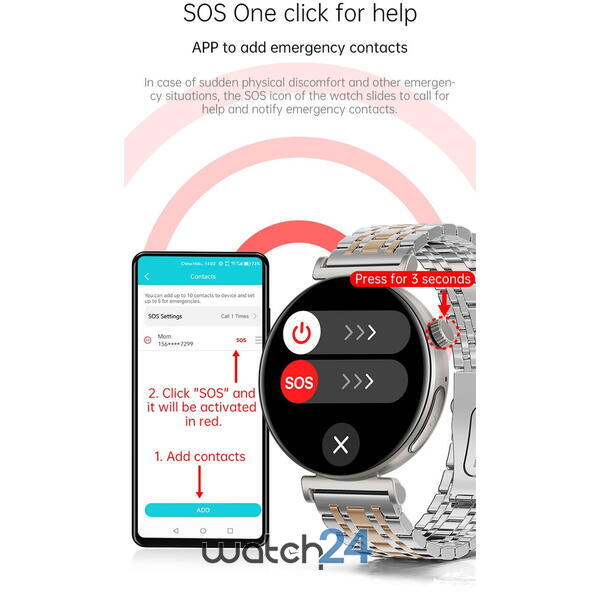 SmartWatch cu Apel Bluetooth, Glucometru, Analiza Impedantei Bioelectrice, EKG, HRV, Ciclu Menstrual, Nivel Radiatii, Temperatura Corporala, Ritm Cardiac, Nivel Oxigen, Tensiune Arteriala S763