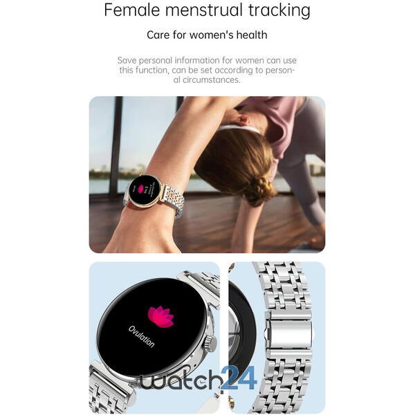 SmartWatch cu Apel Bluetooth, Glucometru, Analiza Impedantei Bioelectrice, EKG, HRV, Ciclu Menstrual, Nivel Radiatii, Temperatura Corporala, Ritm Cardiac, Nivel Oxigen, Tensiune Arteriala S763