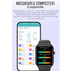 SmartWatch cu Apel Bluetooth, Senzor Glucometru, Analiza Impedantei Bioelectrice, EKG, HRV, Nivel Radiatii,  Temperatura Corporala, Ritm Cardiac, Nivel Oxigen, Tensiune Arteriala S777