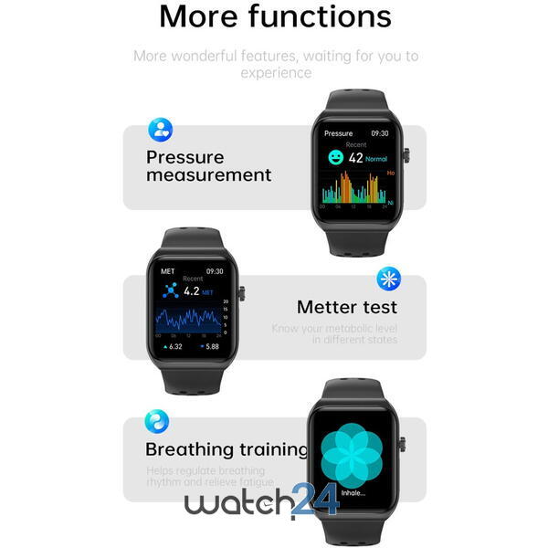 SmartWatch cu Apel Bluetooth, Glucometru, Analiza Impedantei Bioelectrice, EKG, HRV, Nivel Radiatii,  Temperatura Corporala, Ritm Cardiac, Nivel Oxigen, Tensiune Arteriala S777