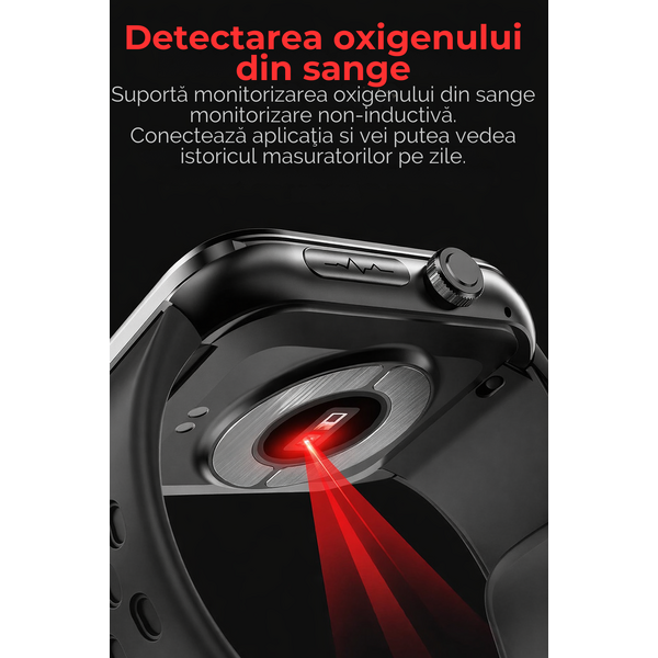 SmartWatch cu Apel Bluetooth, Senzor Glucometru, Analiza Impedantei Bioelectrice, EKG, HRV, Nivel Radiatii,  Temperatura Corporala, Ritm Cardiac, Nivel Oxigen, Tensiune Arteriala S777