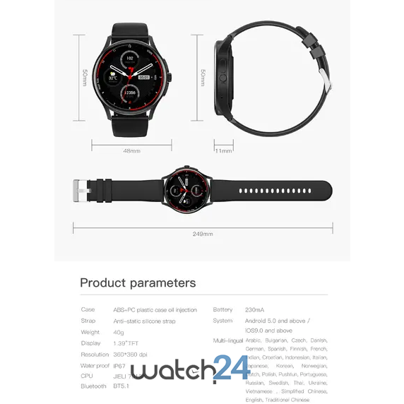 SmartWatch cu senzor Glucometru, EKG, Variabilitatea Ritmului Cardiac, Tensiune arteriala, Nivel Oxigen, Apel Bluetooth, Nivel stres, Ciclu menstrual, Afisare vreme, Calculator S774