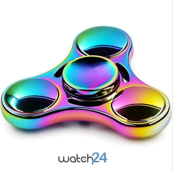 Fidget spinner, Metal, Jucarie Anti-Stres, Culoare Curcubeu