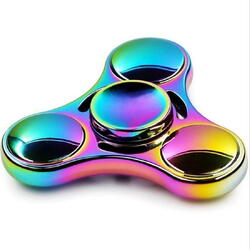 Fidget spinner, Metal, Jucarie Anti-Stres, Culoare Curcubeu