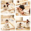 120x160 CM Tarc de joaca pentru copii, centru de activitati, interior si exterior, cu plasa de protectie si usa, covor si  bile incluse, protectie bare, XL 120x160cm Multicolor