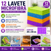 OFERTA 6+6 GRATIS Lavete microfibra, 30x30 Cm, Multicolor