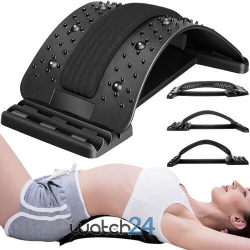 Aparat Pentru Masaj Lombar, Contribuie La Relaxarea Muschilor, Corectarea Posturii, Acupresiune, Tratarea Durerilor De Spate, Albastru/Negru