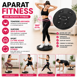 TRIZAND Disc rotativ pentru fitness, pentru tonifierea abdomenului, subtierea soldurilor si a coapselor