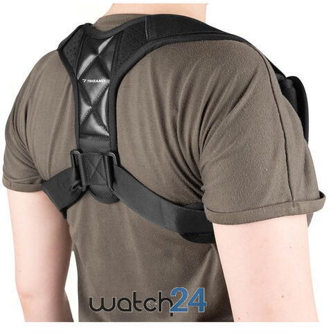 Corector de postura pentru indreptare spate, coloana si umeri, Negru, Marime reglabila