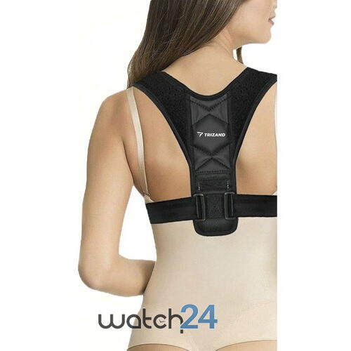 Corector de postura pentru indreptare spate, coloana si umeri, Negru, Marime reglabila
