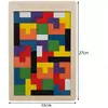 Puzzle din lemn, 40 blocuri, joc de inteligenta, 27 x 18 cm, multicolor