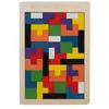 Puzzle din lemn, 40 blocuri, joc de inteligenta, 27 x 18 cm, multicolor