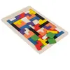 Puzzle din lemn, 40 blocuri, joc de inteligenta, 27 x 18 cm, multicolor