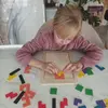 Puzzle din lemn, 40 blocuri, joc de inteligenta, 27 x 18 cm, multicolor