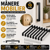 OFERTA 5+5 GRATIS Manere mobilier, Aluminiu, Negru Mat, Distanta dintre orificii 9.6 cm