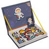 Carte tip Puzzle Magnetic , Set 50 magneti, 6 Cartonase Duble, Tema cosmos