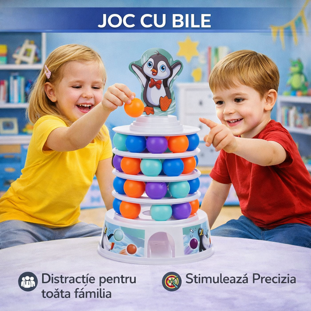 SMARTECH Joc de indemanare, Skiing penguin, Plastic, Multicolor