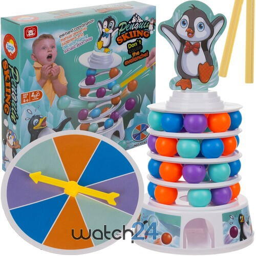Joc de indemanare, Skiing penguin, Plastic, Multicolor