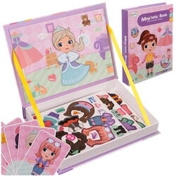 Carte tip Puzzle Magnetic , Set 51 magneti, 6 Cartonase Duble, Tema Costume