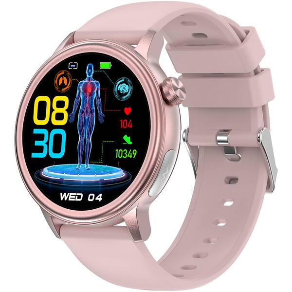 SmartWatch cu Senzor Glucometru, EKG, Temperatura Corporala, Compozitia Sangelui, Acid Uric, Colesterol, Metabolism, Grasimea din Corp, Apel Bluetooth, Numar SOS S807