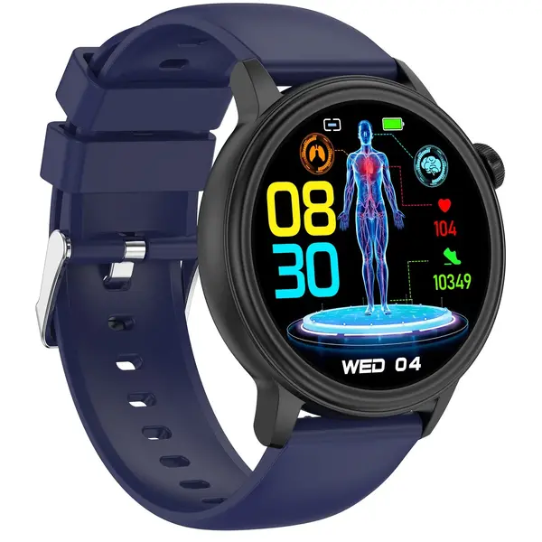 SmartWatch cu Senzor Glucometru, EKG, Temperatura Corporala, Compozitia Sangelui, Acid Uric, Colesterol, Metabolism, Grasimea din Corp, Apel Bluetooth, Numar SOS S808