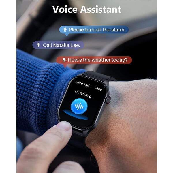 SmartWatch cu Senzor Glucometru, Temperatura Corporala, Compozitia Sangelui, Acid Uric, Colesterol, Metabolism, Grasimea din Corp, Apel Bluetooth, Numar SOS S812