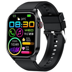 SmartWatch cu Senzor Glucometru, Temperatura Corporala, Compozitia Sangelui, Acid Uric, Colesterol, Metabolism, Grasimea din Corp, Apel Bluetooth, Numar SOS S812