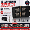 Set surubelnite de precizie 25 in 1, Argintiu