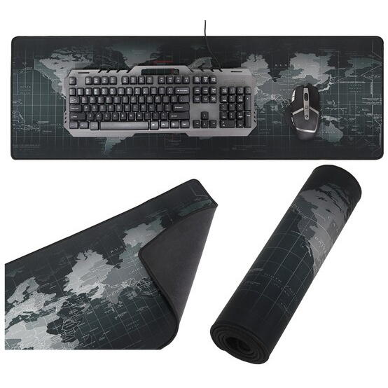 Mousepad gaming/birou, Antiderapant, 880x300 mm, Harta Lumii