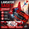 Lansator de Sageti, Manusa lui SpiderMan, din material textil cu lansator si trei sageti, pentru copii