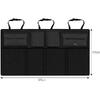 Organizator Portbagaj Auto, 8 Compartimente Depozitare, Buzunare Rezistente, Impermeabile, Prindere de Tetiere, Pliabila, pentru SUV, Jeep, Hatchback, Crossover, Break, Monovolum si Mpv, Usor de Montat, 84 x 47 cm, Negru