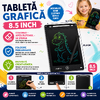Tableta grafica de desenat pentru copii 8.5" diagonala, Drawing Tablet, Cu Buton De Stergere, Creion Inclus, Negru