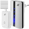 Sonerie Wireless Fara Fir, 3 Trepte de Volum, 51 Sunete, Mod Silentios, Raza 15Metri, IP44, Alb